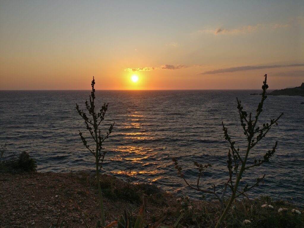 Sunset in Ghajn Tuffieha, Malta